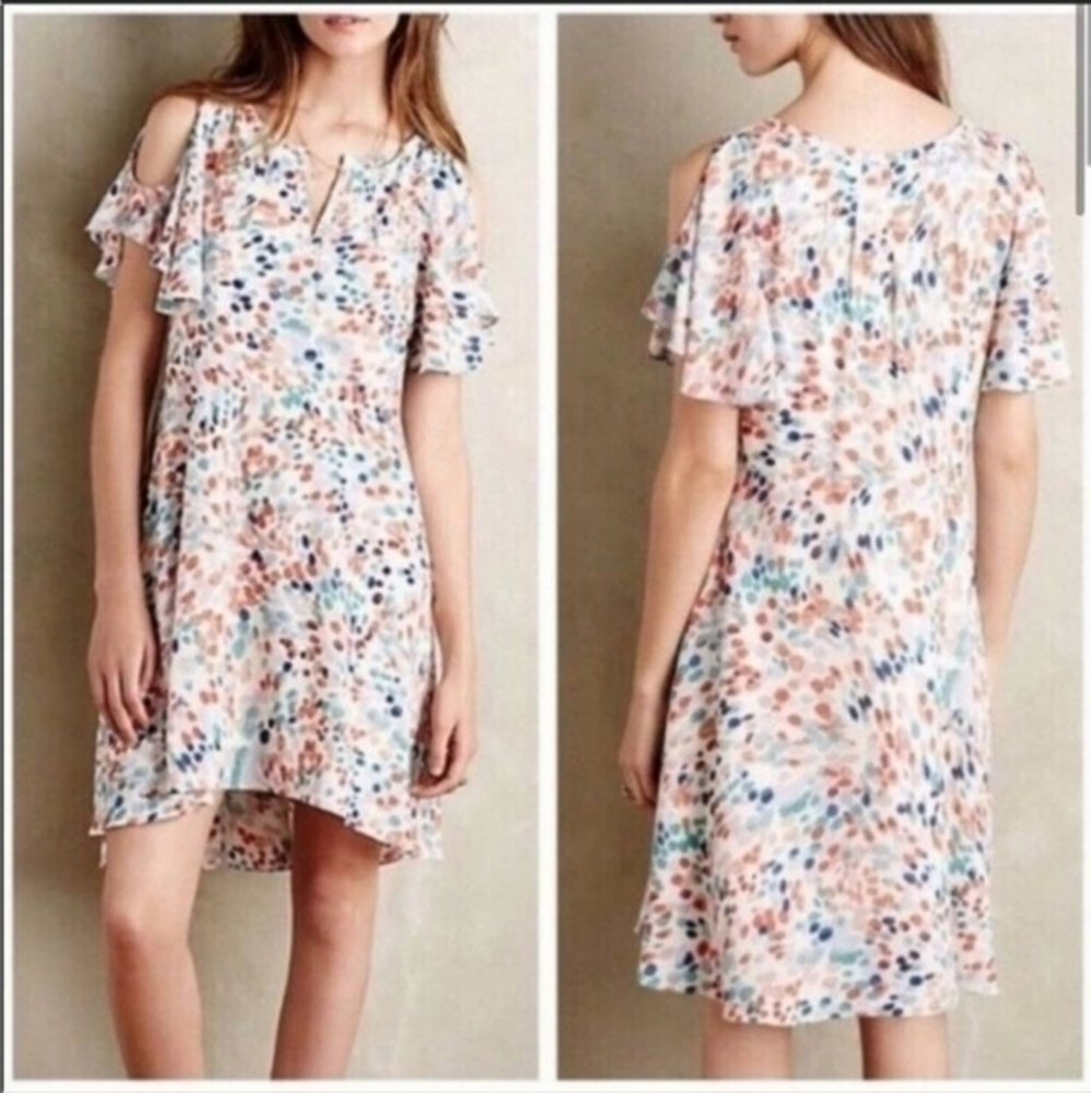 Anthropologie maeve watercolor dot dress